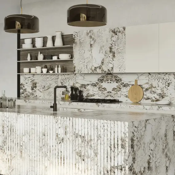 Blanc du Blanc, granite kitchen countertop, countertop