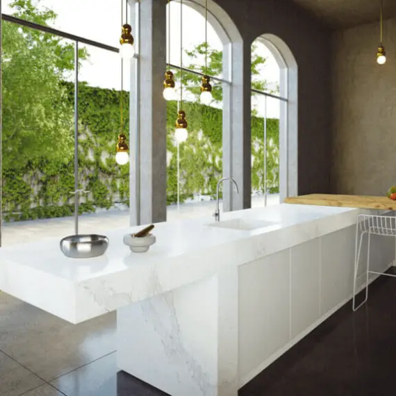 Calacatta Nuvo, quartz kitchen countertop, countertop