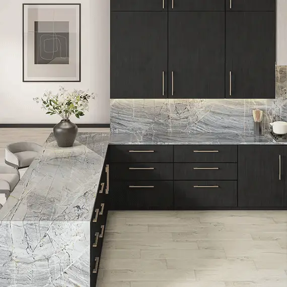 Caldera White, quartzite kitchen countertop, countertop