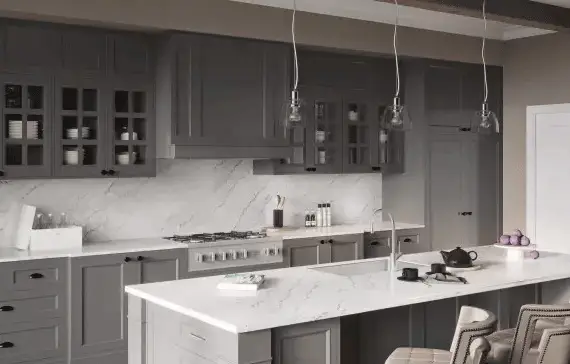 Elegant Bianco, quartz kitchen countertop, countertop