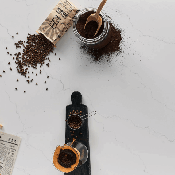 calacatta miraggio quartz countertop sample